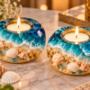 Resin Tealight Candle Holder – 2 Pieces